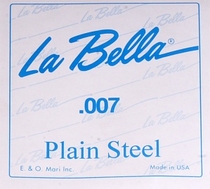 PS007 Отдельная стальная струна без оплетки диамером 0,007. La Bella США